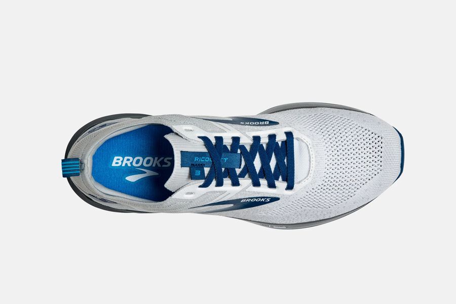 Brooks Ricochet 3 Road Loopschoenen Heren - Wit/Blauw - 127490UCM